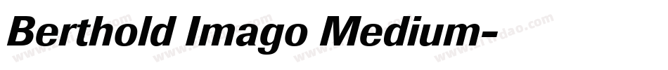 Berthold Imago Medium字体转换